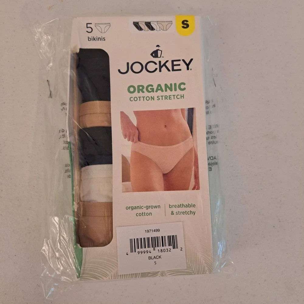 Jockey Womens Underwear S Multi NWT Organic Cotton 5 Pack 1732-224